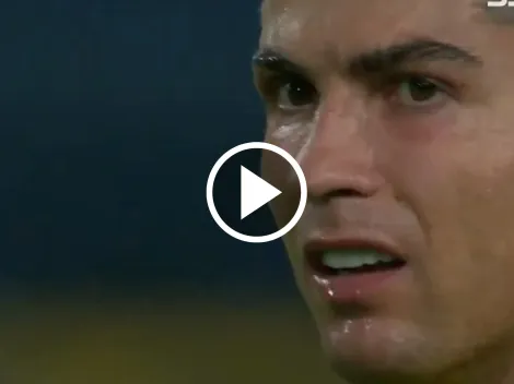 Video: la reacción de Cristiano Ronaldo a un gol anulado por milímetros