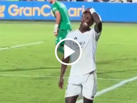 Video: el provocador gesto de Vinicius a la afición de Las Palmas