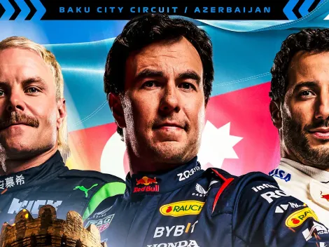 Checo protagonizó el poster del GP de Azerbaiyán y así reaccionaron los aficionados