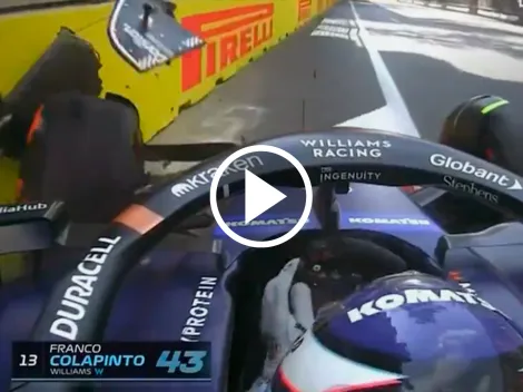 VIDEO: Franco Colapinto se estrelló en la FP1 de Bakú