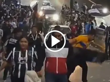 Video: la agresión de un aficionado de Rayados a otro de Tigres