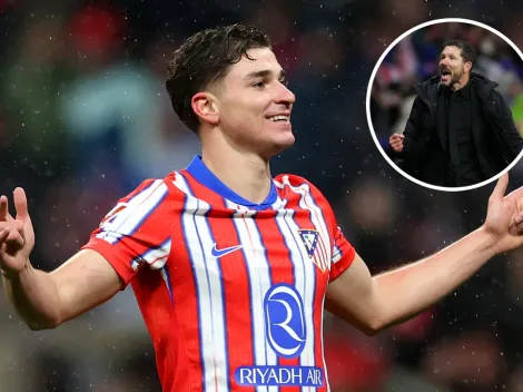 La reacción de Simeone al golazo de Julián Álvarez ante Real Madrid en Champions