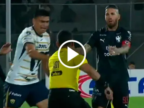 VIDEO: la infantil expulsión de Sergio Ramos en Pumas-Monterrey