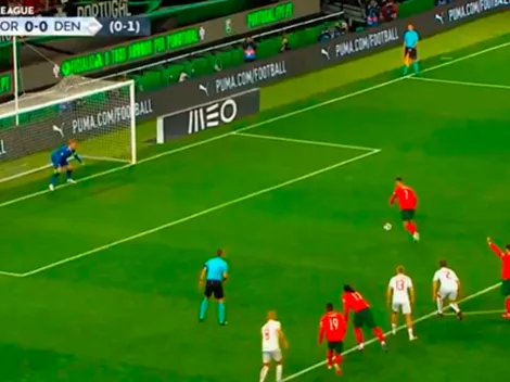 Cristiano falló un penal ante Dinamarca: Bruno Fernandes festejó antes de tiempo