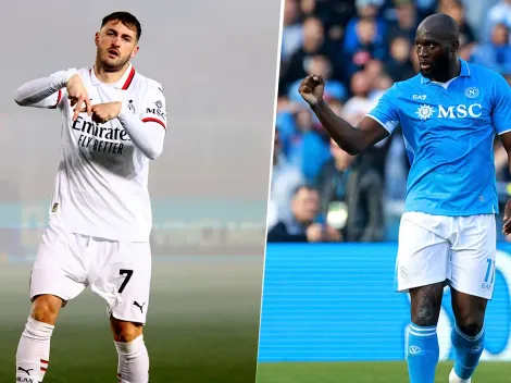 Las alineaciones de Napoli vs. Milan por la Serie A de Italia