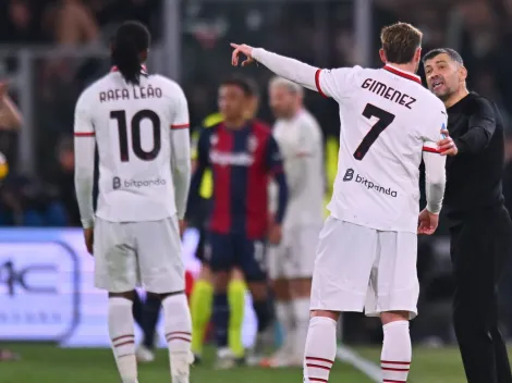 Santiago Giménez y Sergio Conceição tuvieron una discusión en Milan