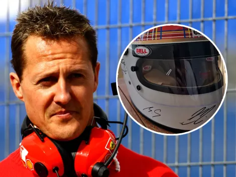 Michael Schumacher reapareció para firmar un casco con fines benéficos