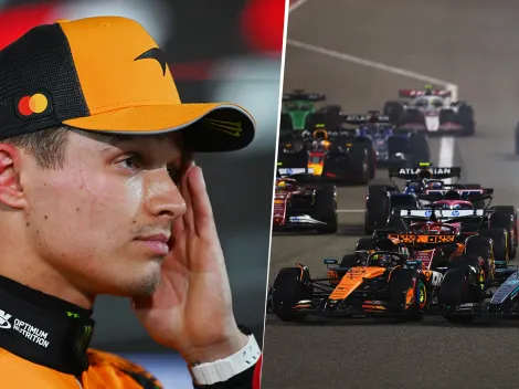 El infantil error de Lando Norris en la largada del GP de Bahréin 2025