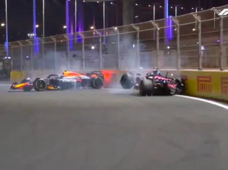 El choque entre Pierre Gasly y Yuki Tsunoda en la largada del GP de Arabia Saudita