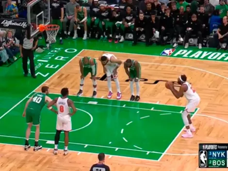 Más de 1 millón de reproducciones: Knicks - Celtics dejó "el peor tiro libre de la historia"