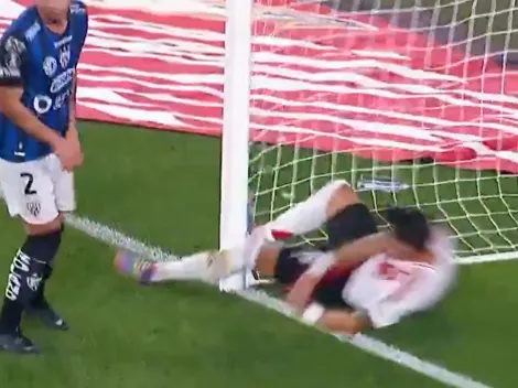 Feo momento: Maxi Meza sufre fractura en pleno partido de River Plate