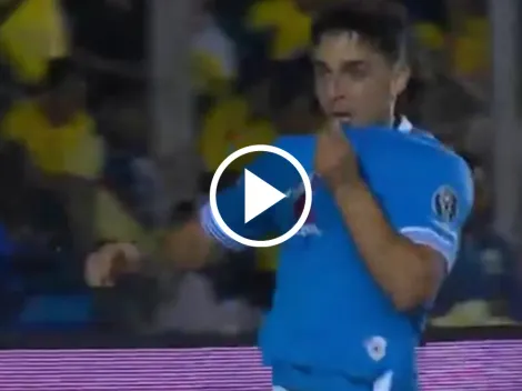 La desafiante celebración de Lorenzo Faravelli tras poner el 1-0 para Cruz Azul ante América