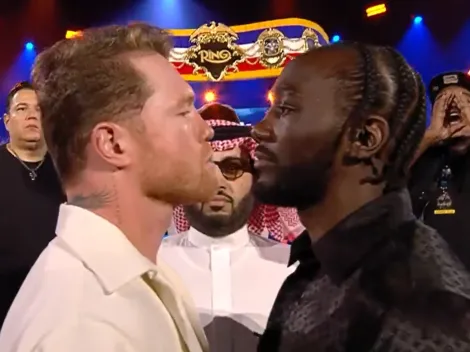 El primer cara a cara entre Canelo Álvarez y Terence Crawford