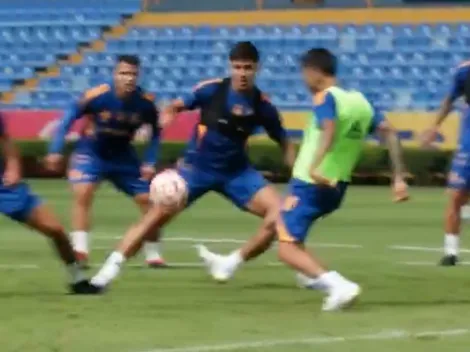 Ángel Correa hizo su primer gol en el entrenamiento de Tigres UANL