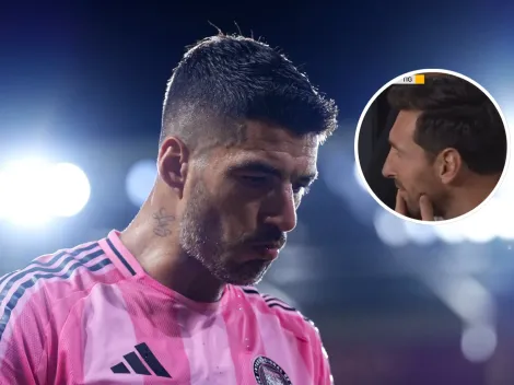 La reacción de Messi tras el gol de penal de Luis Suárez ante Tigres en la Leagues Cup