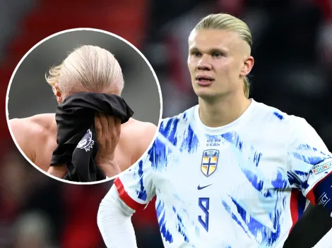 Así quedó el rostro de Erling Haaland tras impactar contra un autobús