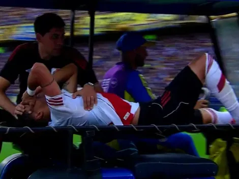 Estremecedora imagen: la lesión de Maxi Meza en Boca-River que hizo paralizar a todos