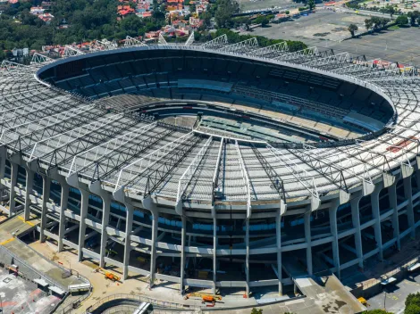 Se filtraron imágenes de los trabajos en el campo de juego del Estadio Azteca
