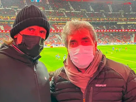 La postal entre Ricardo Gareca y Nestor Bonillo en el Wanda Metropolitano