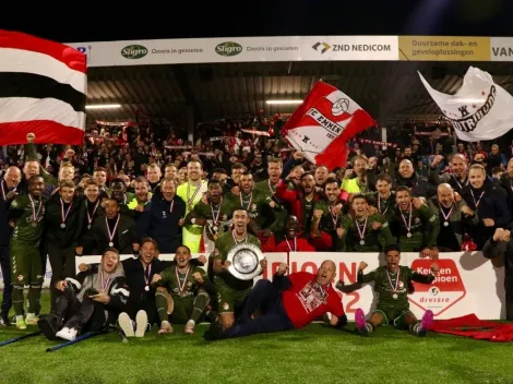 Con Miguel Araujo, FC Emmen se coronó campeón de la Eerste Divisie