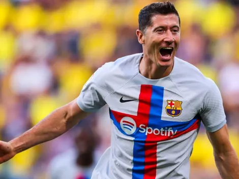 Lewandowski marcó en aplastante triunfo del Barcelona