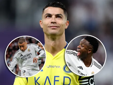 Hinchas de Real Madrid enaltecen a CR7 tras fracaso de Mbappé y Vinícius en Champions