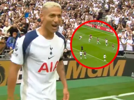 Richarlison dejó en ridículo a Sonne y marcó el 2-0 de Tottenham