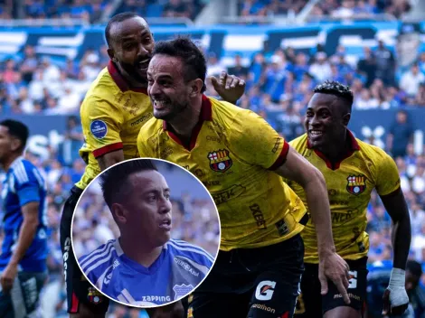 Con Christian Cueva y Alfonso Barco, Emelec cayó ante Barcelona y se complica en la tabla