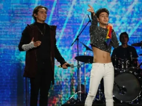 Joaquín Bondoni y Emilio Marcos cantaron juntos en los Premios Telehit