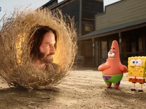 ¡El mejor crossover de todos! Keanu Reeves en la película de Bob Esponja