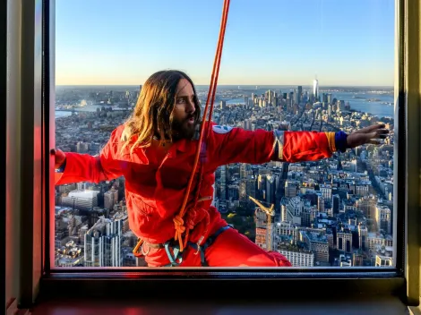 ¡Imágenes! Jared Leto escaló el Empire State en Nueva York