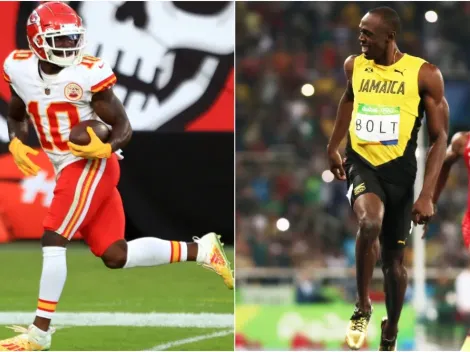 Tyreek Hill cree que puede vencer en una carrera a Usain Bolt