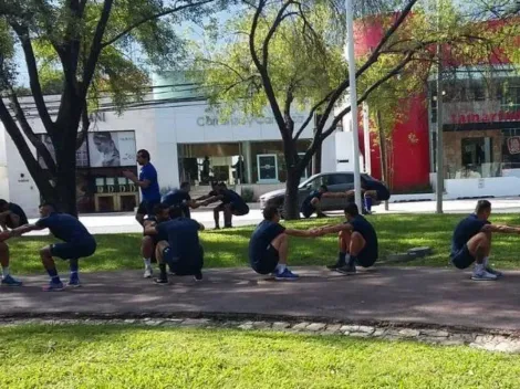 Cruz Azul entrenó en un parque de Monterrey antes de la final de Copa MX