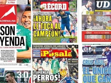 Cruz Azul acaparó las portadas tras golear a Querétaro