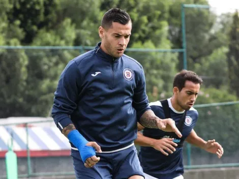 Milton Caraglio volvió a los trabajos en cancha en La Noria con Cruz Azul