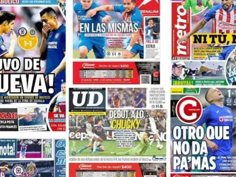 Las portadas del empate contra Chivas