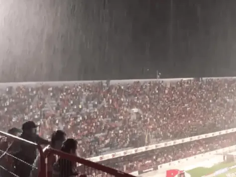 VIDEO: La torrencial lluvia que azota el Veracruz vs Cruz Azul