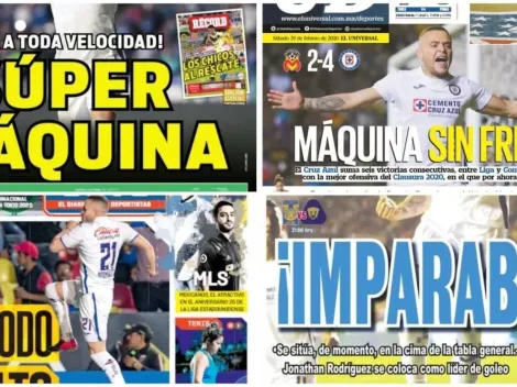 Cruz Azul acapara las portadas del día