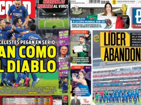 Cruz Azul y el liderato de Liga MX siguen tomando las portadas en México