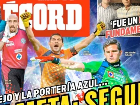 Los porteros de Cruz Azul acaparan portada del diario Récord este lunes