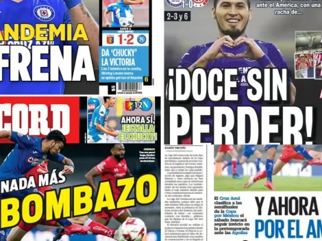 Cruz Azul se toma las portadas tras vencer a Toluca en Copa por México