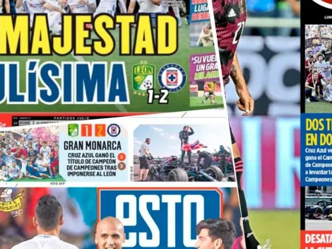 "Su majestad": Cruz Azul acapara las portadas tras conseguir otro título