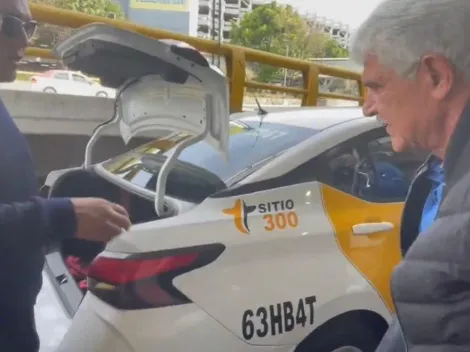 El "Tuca" llegó en taxi para firmar su contrato