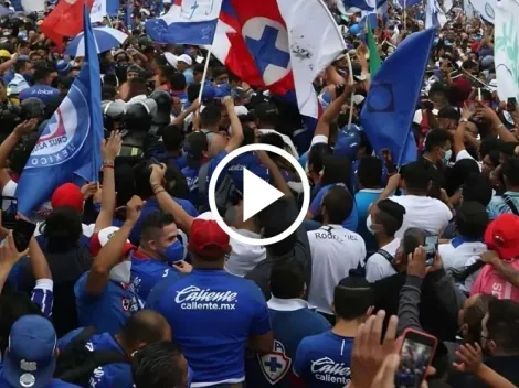 El enorme apoyo de la afición a Cruz Azul en la previa del Clásico Joven