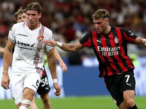 Mal trago para Santiago Giménez en el debut del AC Milan por Serie A