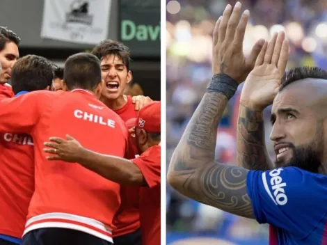 Arturo Vidal felicitó al equipo chileno tras el triunfo en Copa Davis