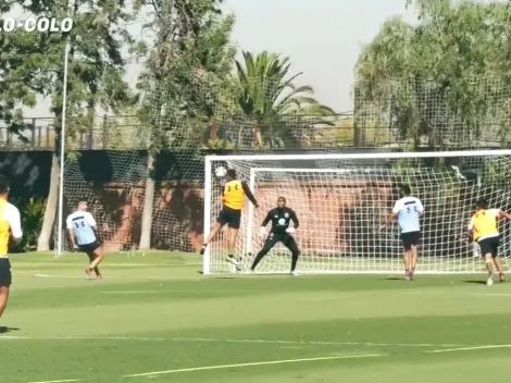 Los golazos de Esteban Paredes en el entrenamiento de hoy