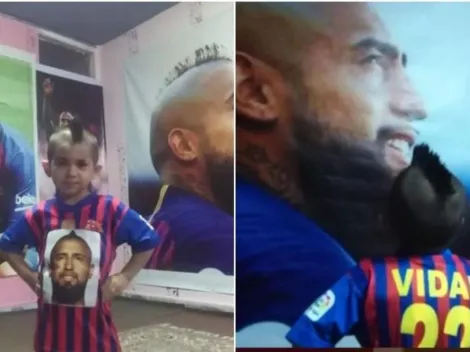 Una locura: niño iraní le tiene casi un santuario a Arturo Vidal