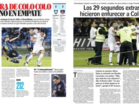 El empate de Colo Colo fue calificado de 'justicia divina' por la prensa local