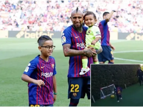 El hijo más pequeño del King ya anota goles y tiene baile de celebración